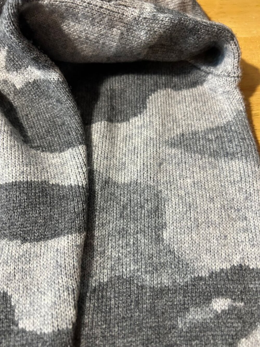 Womens Splendid Grey Charcoal (Item- 36) Camo Wool Cashmere Blend Cardigan L - Picture 11 of 11